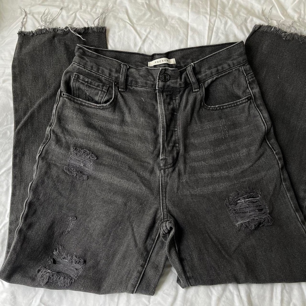 Black PacSun straight leg jeans high rise 27waist  denim